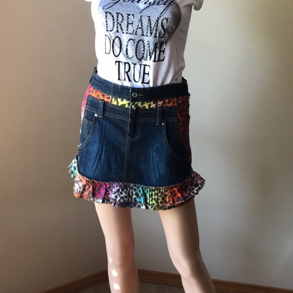 Multicolored Animal Print Scooter Skirt